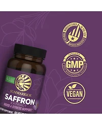 Sunwarrior Saffron Extract Capsules, Mood and Cognitive Support, , 60 Capsules