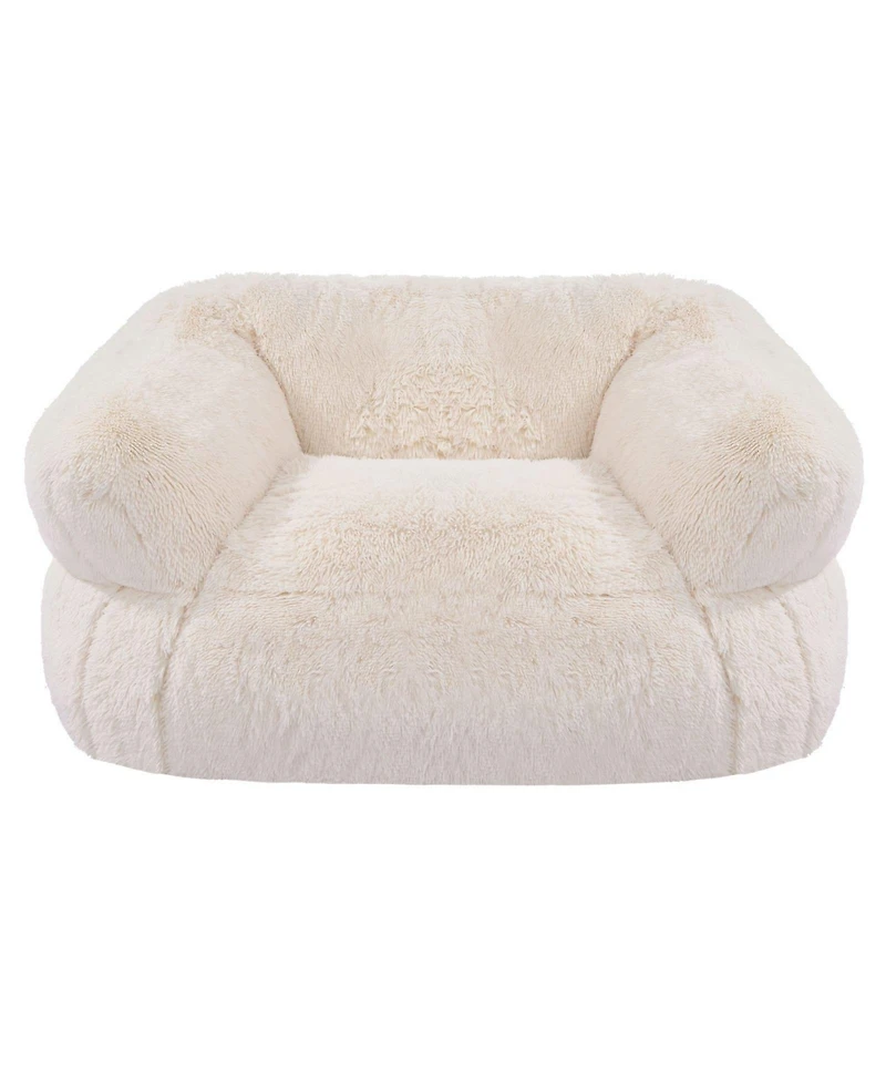 Slickblue Adult Bean Bag Sofa Chair with Armrests and Foam Filling