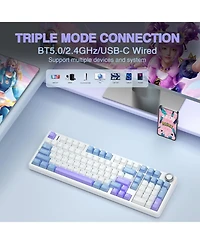 Aula F99 Tri-Mode Hot-Swappable Rgb Backlit Wireless Mechanical Keyboard