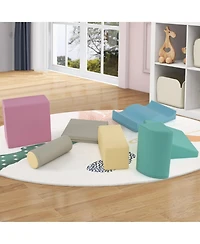 Hongge Infant Soft Foam 7-Piece Climbing Block Set