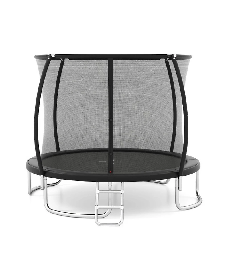 Hongge 12 ft Heavy-Duty Trampoline with Safety Enclosure Net, 1100 lb Capacity, Ages 3+