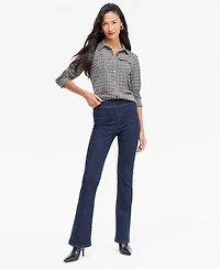 I.n.c. International Concepts Women's Utility Printed Long-Sleeve Button-Up Blouse, Macy's Exclusive