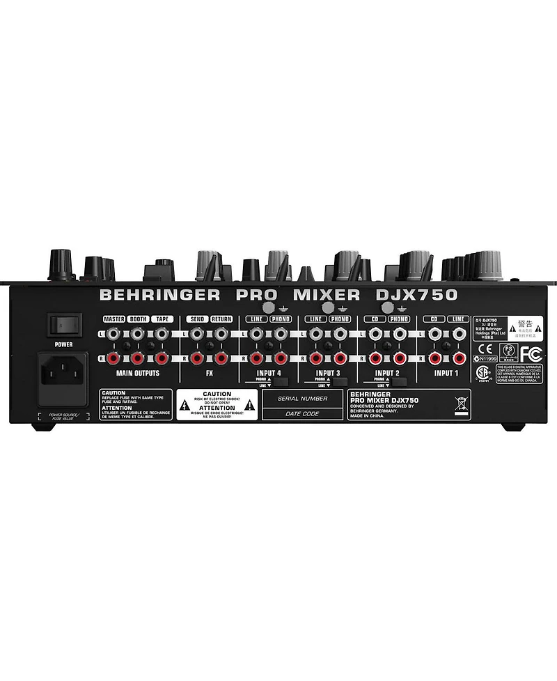 Behringer DjX750 Digital Effects Bpm Counter 5-Channel DJ Mixer
