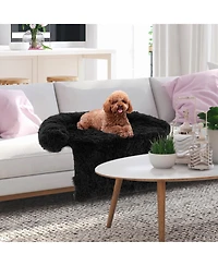Sugift Plush Calming Dog Couch Bed with Anti-Slip Bottom