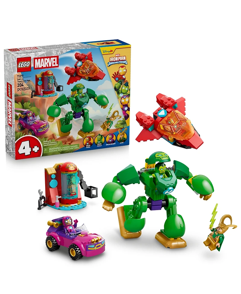 Lego Marvel Iron Man and His Awesome Friends Loki vs. Team Iron Man 11211 204-Piece Building Set, Ages 4+