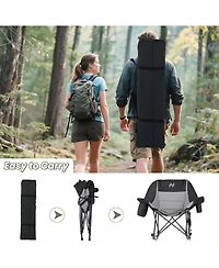 Mooncool Oversized Rocking Camping Chair Supports 400 lbs with Side Pocket, Cup Holder and Carry Bag Outdoor