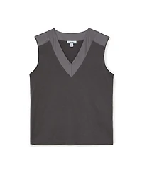 Reiss Women's Silk-Trim Sleeveless Top