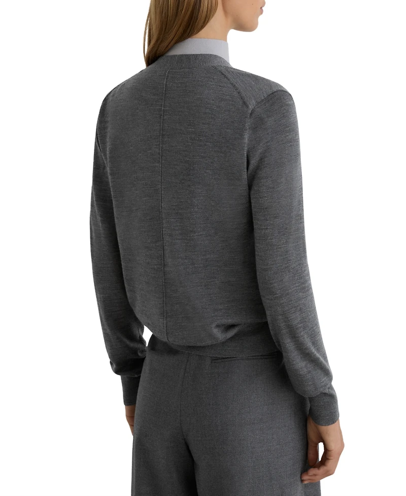 Reiss Women's Merino Wool V-Neck Cardigan