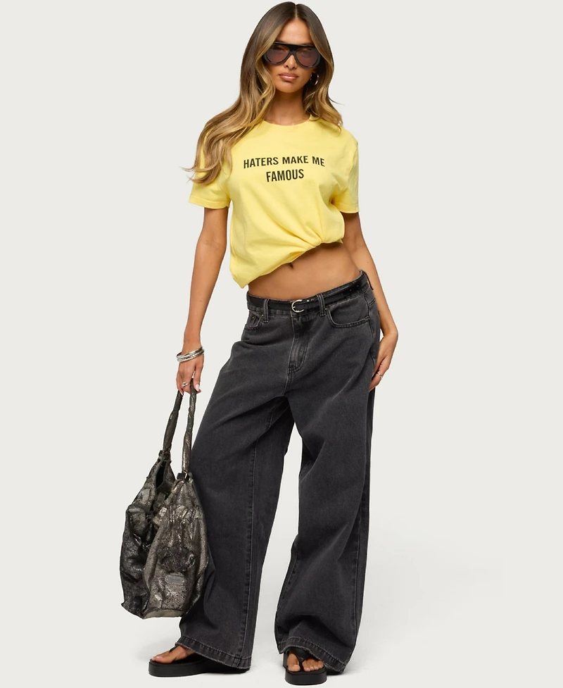 Edikted Women's Nichol Low Rise Baggy Jeans
