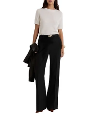Reiss Women's Leona Flared-Belted Trousers