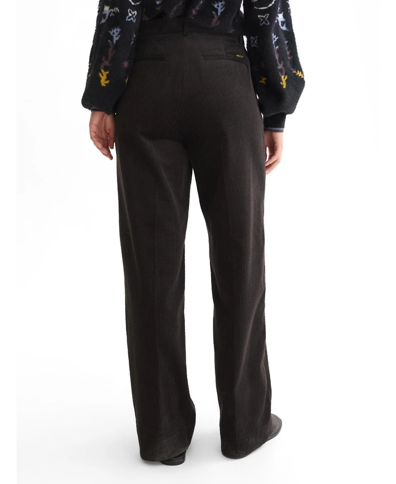Scotch & Soda Women's Cleo High-Rise Wide-Leg Corduroy Pants, 30" Inseam
