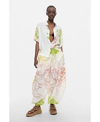 Desigual Women's Floral-Print Pull-On Balloon Pants