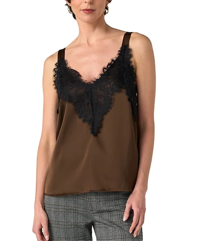 Liverpool Los Angeles Petite Lace V-Neck Camisole