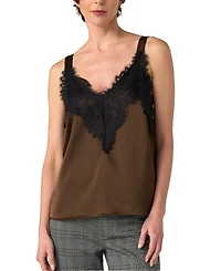 Liverpool Los Angeles Petite Lace V-Neck Camisole