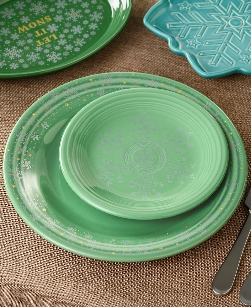 Fiesta Meadow Snowflakes 7.25" Classic Rim Salad Plate, Exclusively at Macy's
