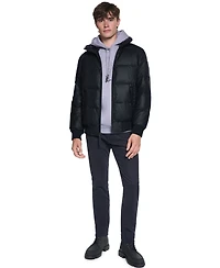 Karl Lagerfeld Paris Men's Sherpa Lined Stand Collar Puffer