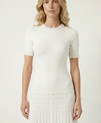 Modenaire Women's Embellished Knit Midi Dress
