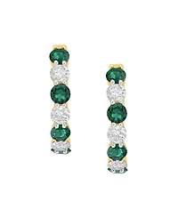 Grown With Love Lab-Grown Ruby (1 ct. t.w.) & Diamond Earrings 10k White Gold (Also Available Emerald)