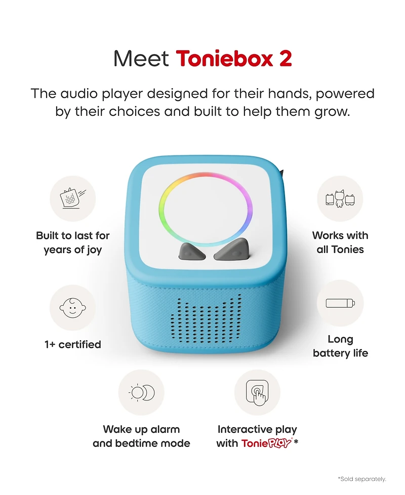 Tonies Toniebox 2 Bluey Bundle Screen-Free Audio Player, Ages 3+