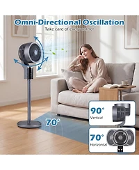Sugift 40W Adjustable Oscillating Pedestal Fan 900 Cfm 8-Speed with Remote and 12-Hour Timer