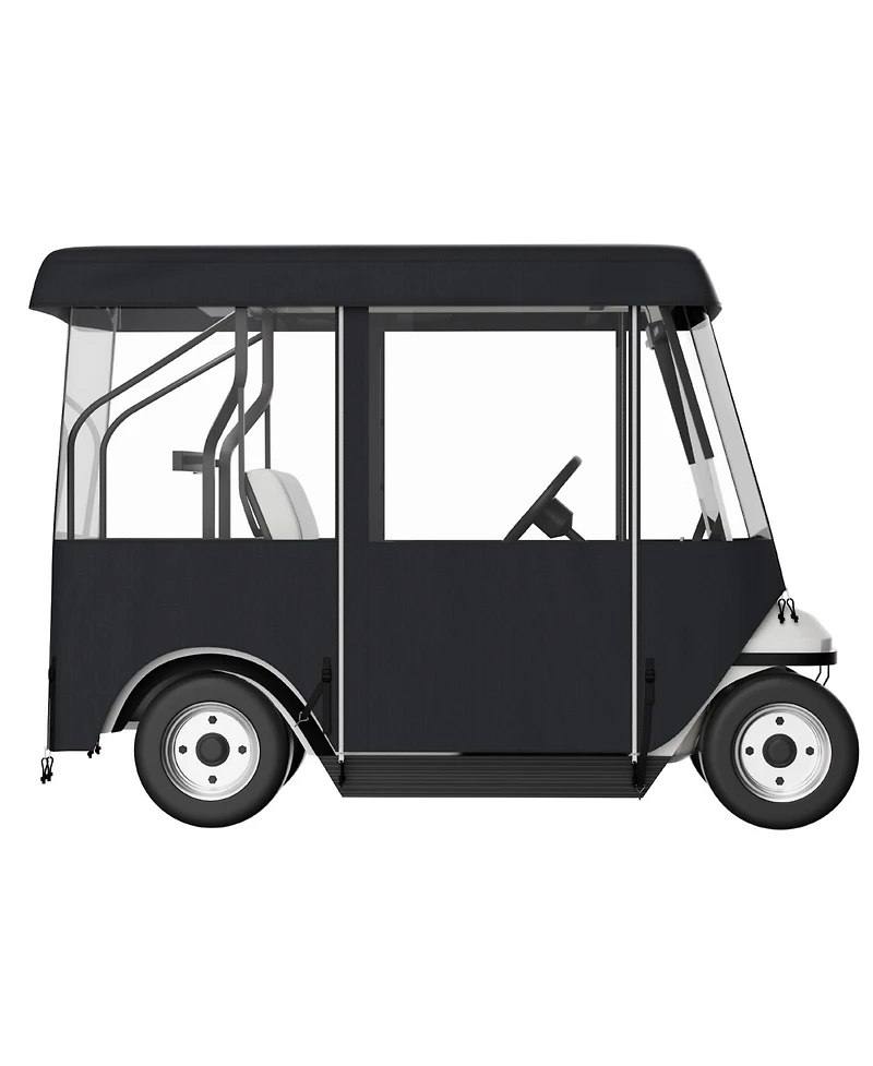 Sugift Polyester Golf Cart Driving Enclosure Cover for 4-Seat Carts