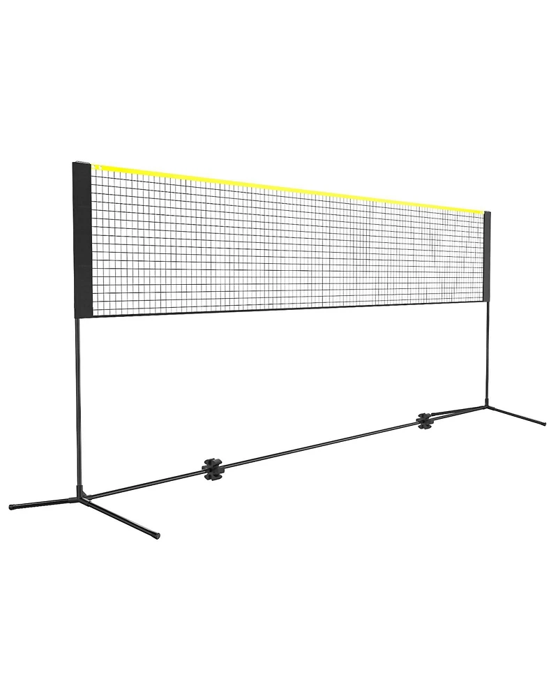 Sugift Adjustable Height Foldable Multi-Sport Net Set with Poles Stand and Carry Bag