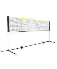 Sugift Adjustable Height Foldable Multi-Sport Net Set with Poles Stand and Carry Bag