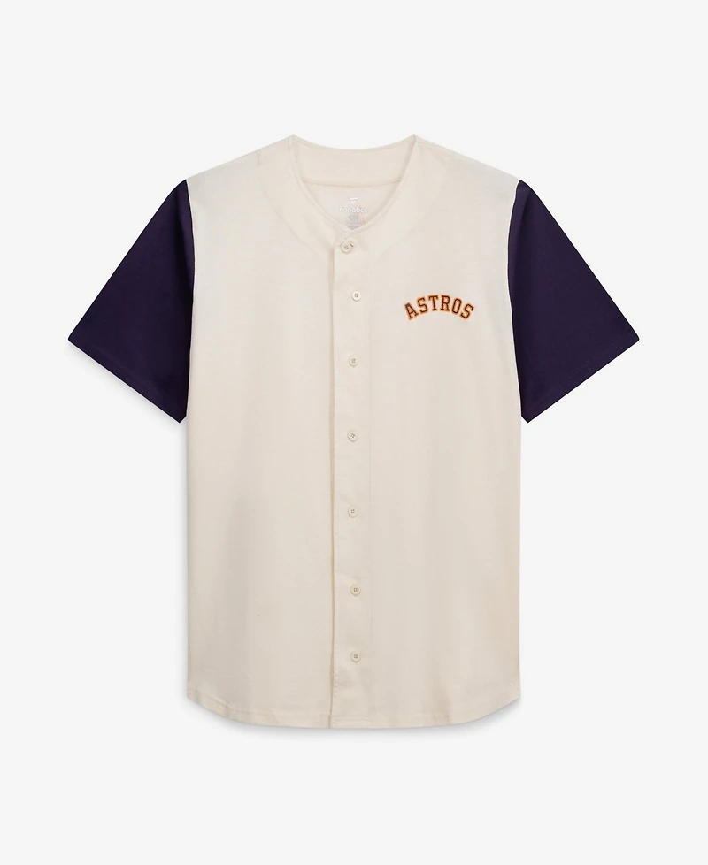Fanatics Men's Cream Houston Astros Big Tall Full-Button Jersey