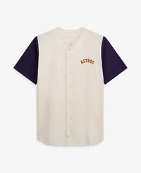 Fanatics Men's Cream Houston Astros Big Tall Full-Button Jersey