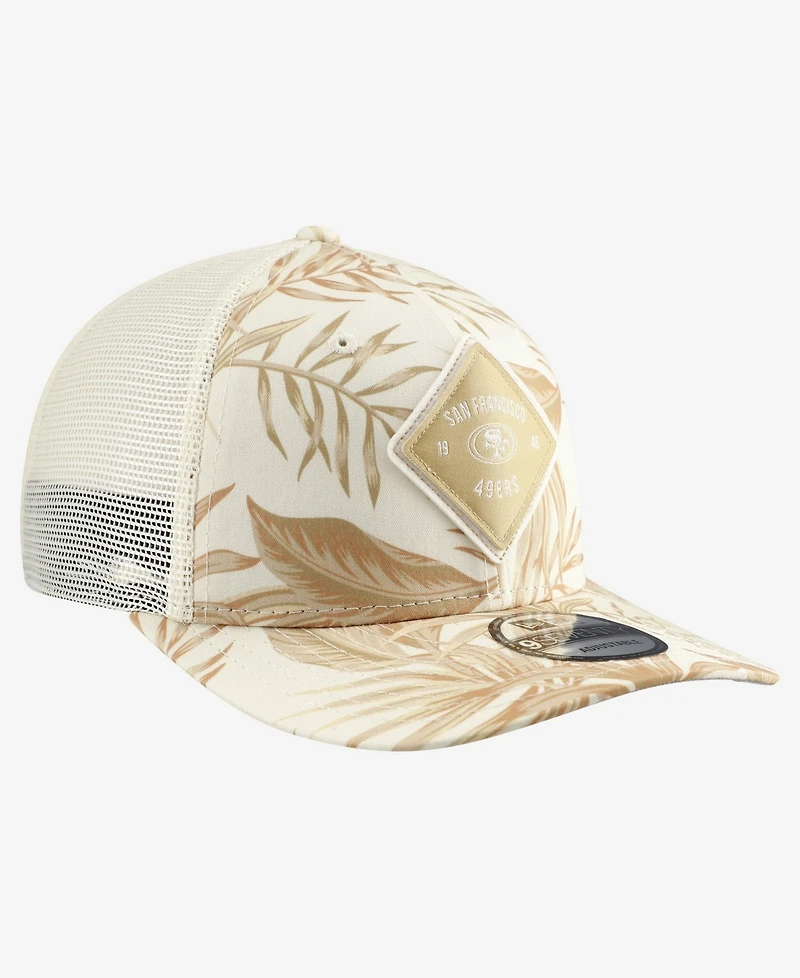 New Era Men's Tan San Francisco 49ers Tonal Palm Coolera 9SEVENTY Adjustable Trucker Hat