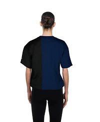 New Era Women's Houston Astros Color Block Boxy Cropped T-Shirt
