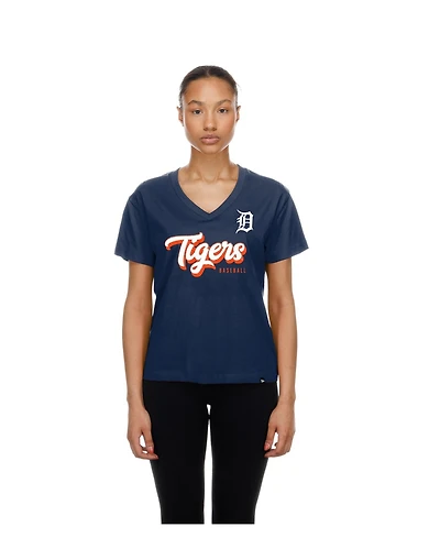 New Era Women's Detroit Tigers V-Neck Short-Sleeve Cotton T-Shirt