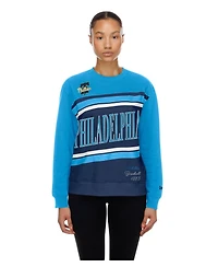 New Era Women's Philadelphia Phillies Fleece Color Block Crewneck Sweatshirt