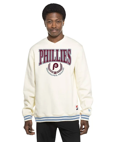 New Era Men's White Philadelphia Phillies Throwback Sweatshirt