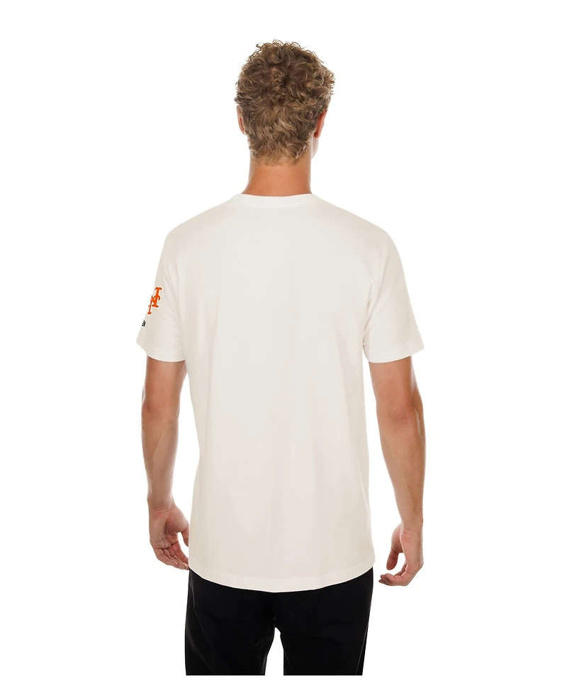 New Era Men's Natural York Mets Golf Mascot T-Shirt