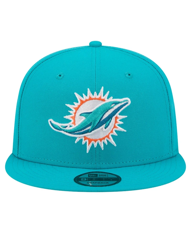 New Era Men's Aqua Miami Dolphins 9FIFTY Snapback Hat