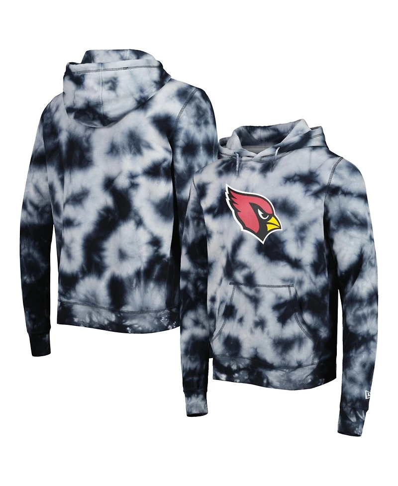New Era Men's Black Arizona Cardinals Team Tie-Dye Pullover Hoodie