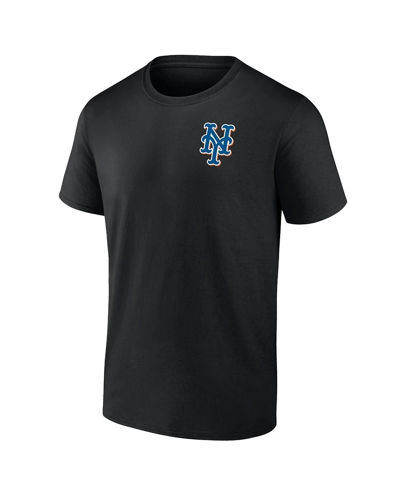 Fanatics Men's Black New York Mets Big Tall Two-Sided Graphic T-Shirt