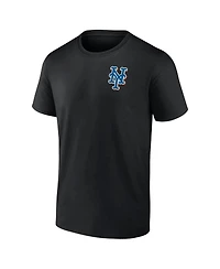 Fanatics Men's Black New York Mets Big Tall Two-Sided Graphic T-Shirt