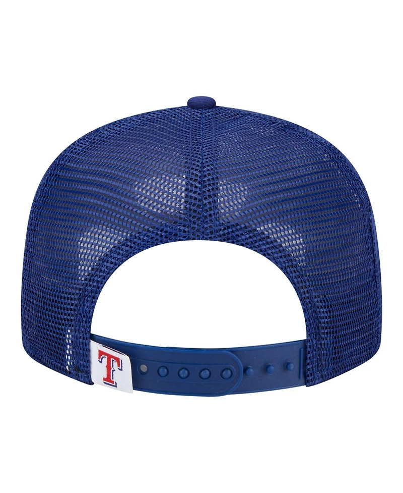 New Era Big Boys and Girls Royal Texas Rangers 9FIFTY Trucker Snapback Hat