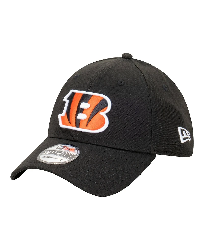 New Era Men's Black Cincinnati Bengals Core Team 39THIRTY Flex Hat