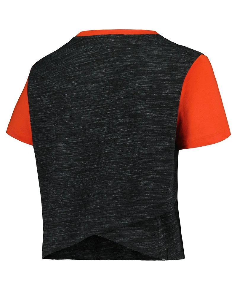 New Era Women's Plus San Francisco Giants Cropped Crewneck Crossover-Back T-Shirt