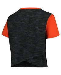 New Era Women's Plus San Francisco Giants Cropped Crewneck Crossover-Back T-Shirt
