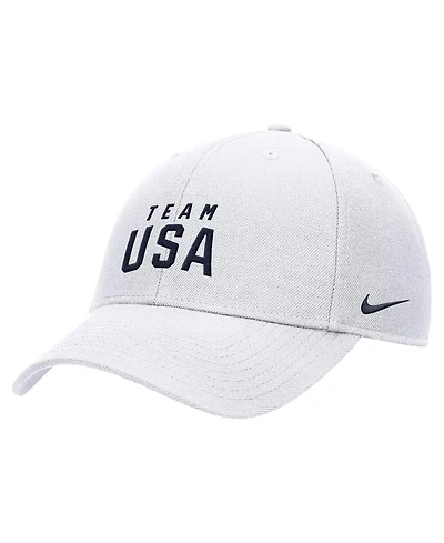 Nike Men's White Team Usa Dri-fit Club Adjustable Hat