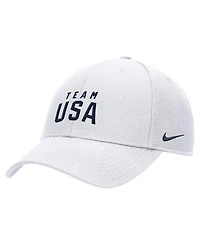 Nike Men's White Team Usa Dri-fit Club Adjustable Hat
