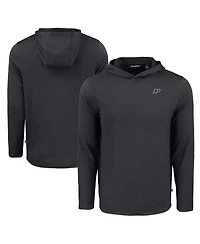Cutter & Buck Men's Black Purdue Boilermakers Coastline Epic Comfort Eco Long Sleeve Hoodie T-Shirt