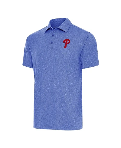 Antigua Men's Heather Royal Philadelphia Phillies Big Tall Par 3 Polo Shirt