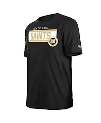 New Era Men's Black Orleans Saints 3rd Down High Density Print T-Shirt