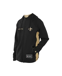 New Era Men's Black Orleans Saints Combine Authentic Raglan Scuba Full-Zip Hoodie