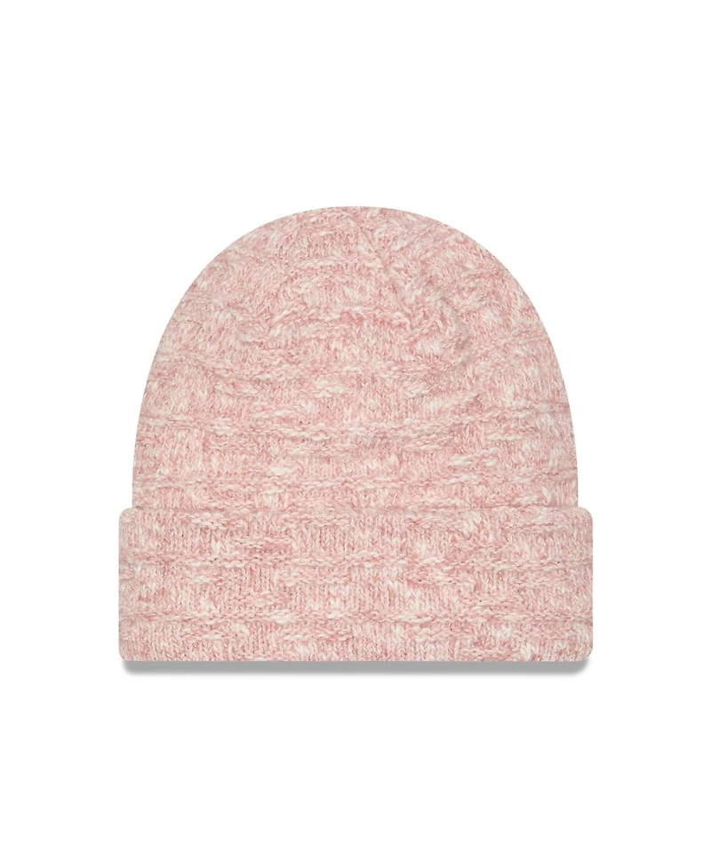 New Era Women's Pink Dallas Cowboys Metallic Cuffed Knit Hat